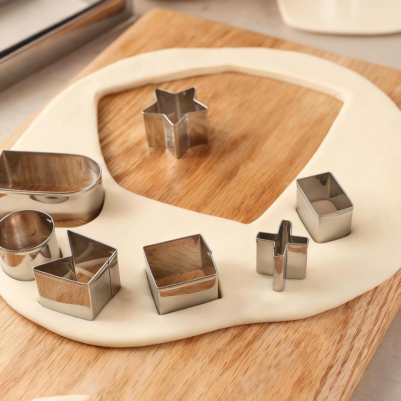 10Pcs Gingerbread House Cookie Cutters Set Stainless Steel 3D Xmas Baking gallery
