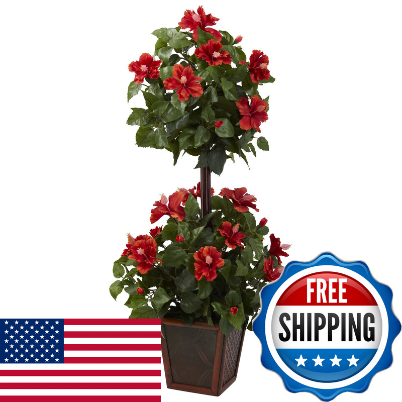 Nearly Natural 39In. Hibiscus Topiary 6726