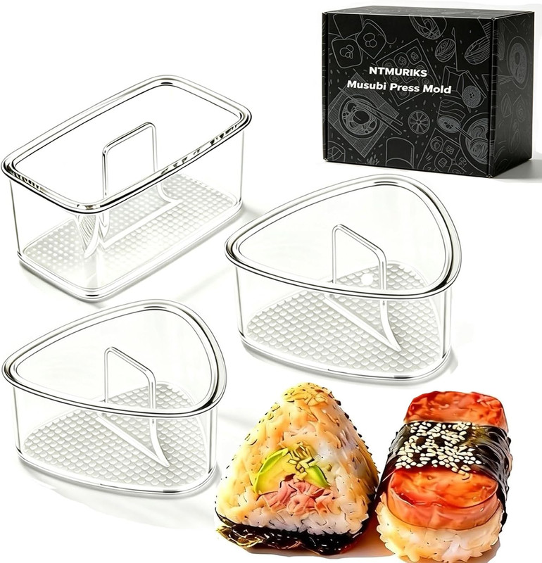 3PCS Clear Large Onigiri mold,Triangle Rice press Molds for Sushi, Musubi & R... gallery