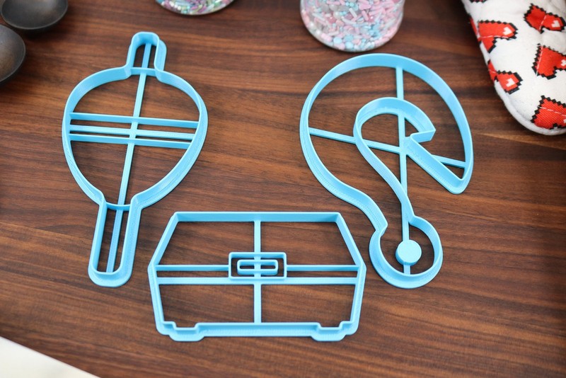Fishing Cookie Cutters - Chum Bucket, Fishing Boat, Water Bobber, Fish Hook, gallery