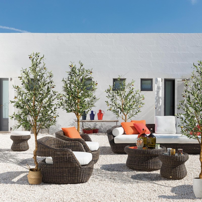 Gaomon Artificial Olive Tree 6Ft72In Tall Faux Olive Trees Silk Leaves For Home gallery