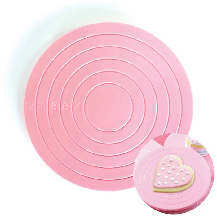 Mini Spinning Cookie Turntable With A Scriber Needle gallery