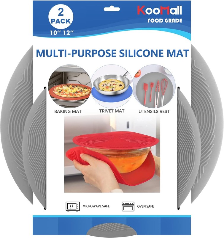 12 10 Inch Multi-use Microwave Mat, Trivet, Pot Holders, Drying, Baking, Place