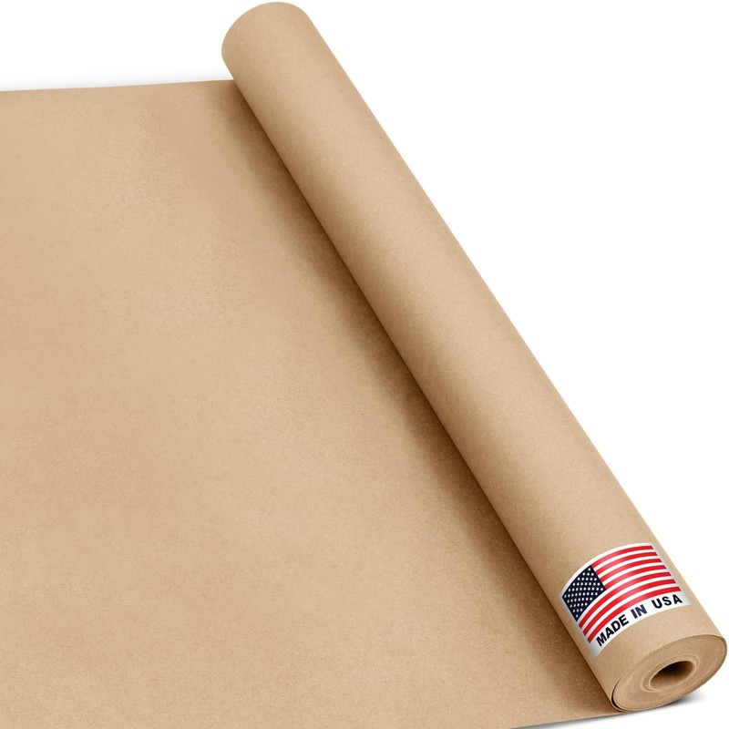24" x 1200" (100 ft) Natural Kraft Paper Roll – USA Made Non-Toxic, Odorle