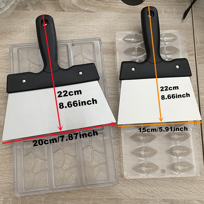 2PCS Stainless Steel Chocolate Coating Spatulas Large & Small Chocolate Therm... gallery