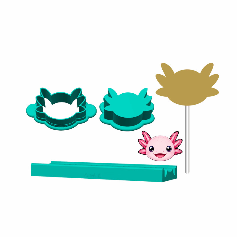 Axolotl Cake Pop Mold |Deluxe Cutter, Popper, and Tray Option