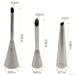 3 Pcs Filling Piping Tip Set – Easy-to-Use & Clean Stainless Steel Pastry gallery