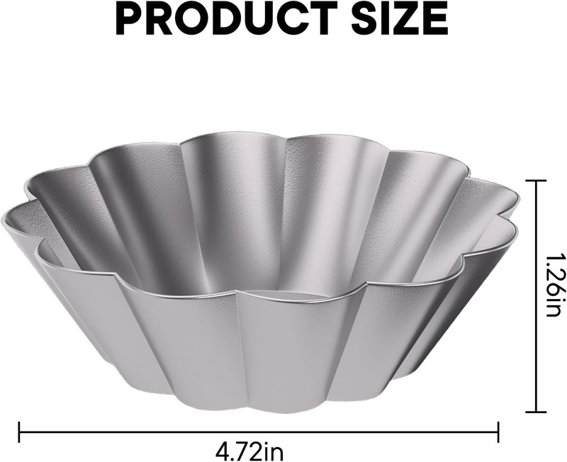 12 Pcs Puto Molder Filipino Set - 4”X1.3” Wave Shape Puto Mold Cups for Steamer gallery