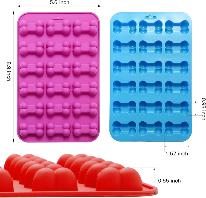 6PCS Silicone Molds Puppy Dog Paw and Bone, Elegant Chocolate Molds for Bakin... gallery