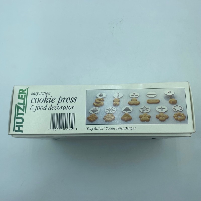 Vintage 1998 Hutzler Gerda Easy Action Cookie Press 10 Cookie Designs 6 Nozzles gallery