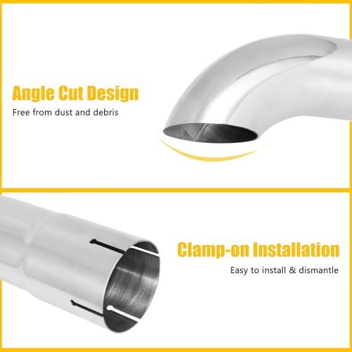 3 Inch Inlet Turn-Down Exhaust Tip and Outlet 304 Stainless Steel, 3" Inlet gallery