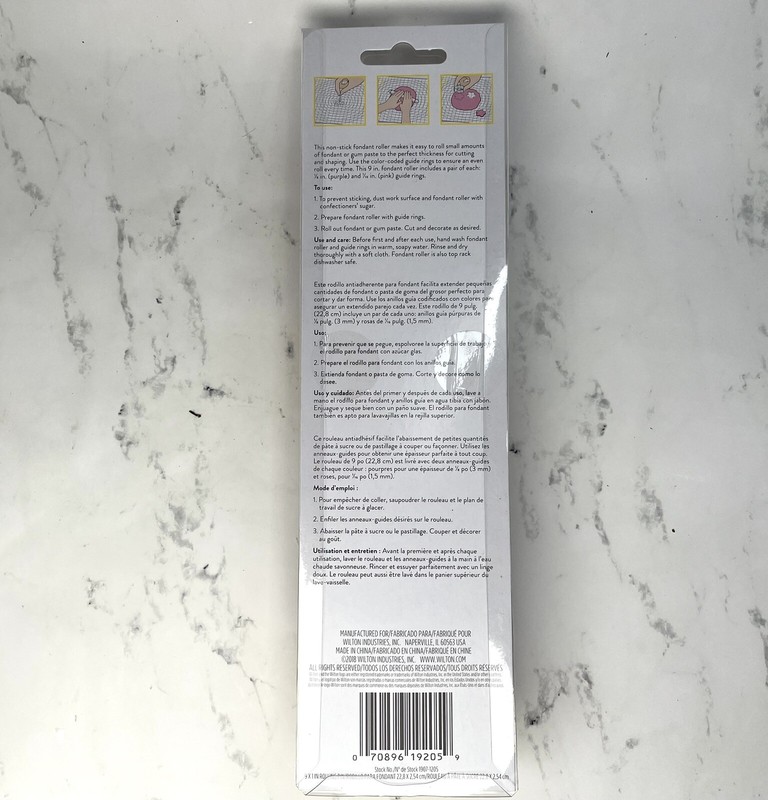 Wilton 9" inch Fondant Gum Paste Roller Rolling Pin With Guide Rings Sugarcraft gallery