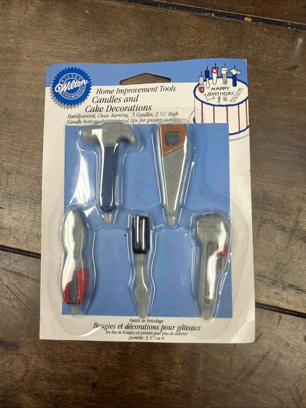Vintage Wilton Home Improvement Tools Candles and Cake Decorations Carpenter