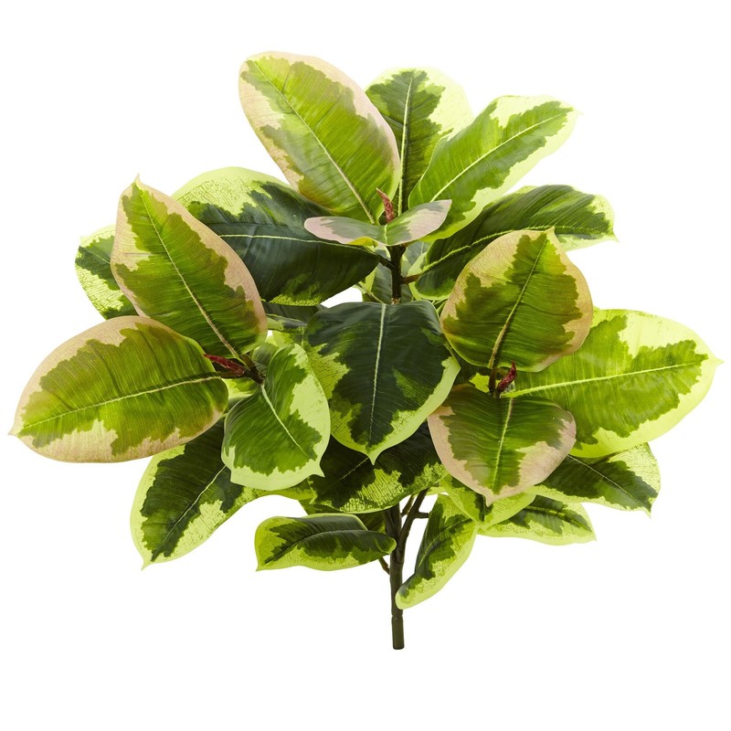 Nearly Natural 23In. Rubber Leaf Artificial Plant Real Touch Set Of 3 6148-S3 gallery