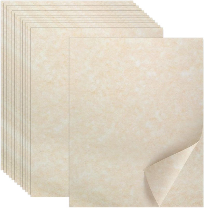 70PCS Certificate Paper, 8.5 x 11 in Parchment Printer Paper, Double-Sided