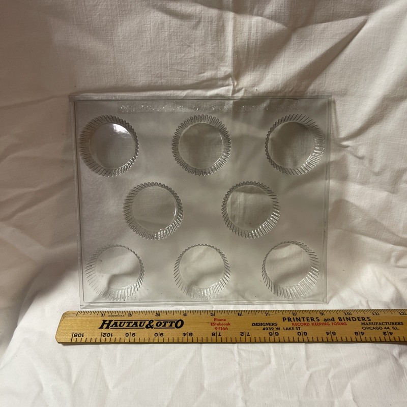 Fischer #100 Peanut Butter Cup Filled Candy Mold 8-Cavity Plastic Round Treats gallery
