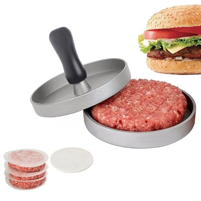 500x 4/5/6inPatty Paper Baking Round Hamburger Wa-x Discs Non Stick BBQ Paper gallery