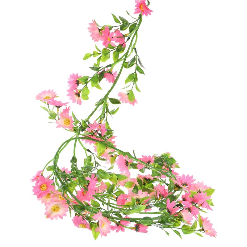 Artificial Daisies Flowers Garland Vine Silk Wildflower Garland Light Pink
