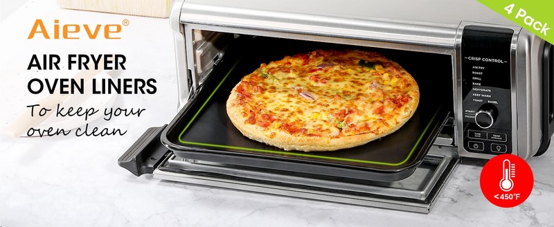 Air Fryer Liners, 4 Packs Teflon Oven Liners for Bottom of Oven Compatible with gallery
