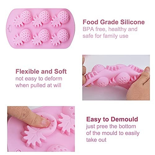 Fruit Shape Baking Molds Set - Pineapple, Lemon, Watermelon, Strawberry - 4 Pack gallery