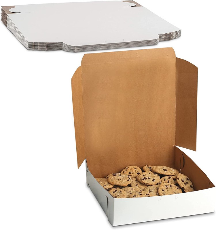 MT Products Cookie Box/Bakery Boxes No-Window 9″ x 9″ x 3″ – Pack of 15