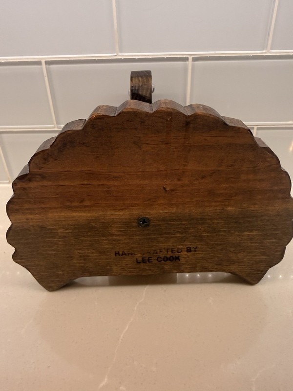 Vintage Thanksgiving Wooden Turkey Stand Hang 7x7 Handmade Lee Cook gallery
