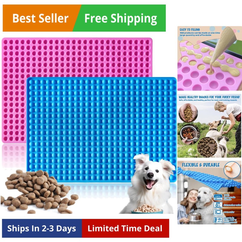 Mini Round Silicone Molds, 936 Cavities Semi Sphere Baking Moulds for Dog Tre…
