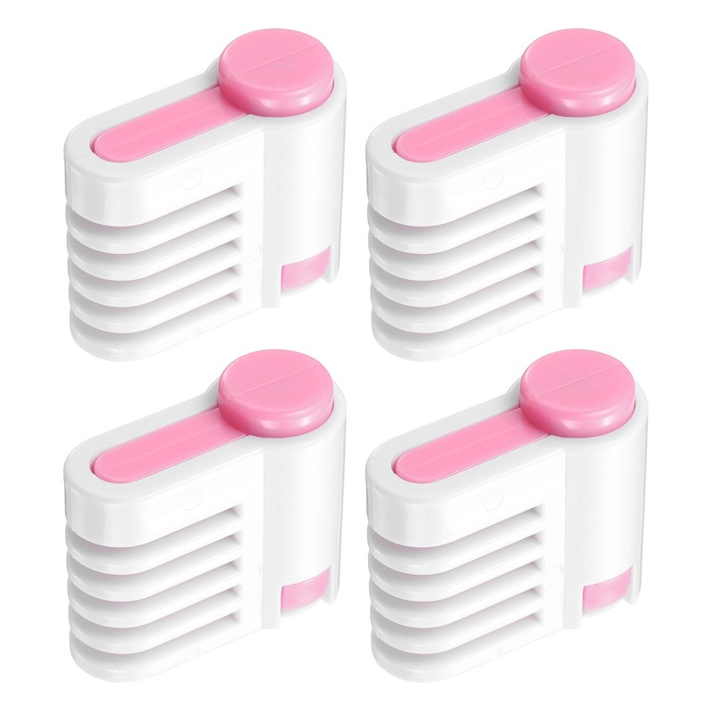 4 Pcs Cake Leveler Slicer, DIY Cake Slicer, 5 Layers Bread Leveler, Pink