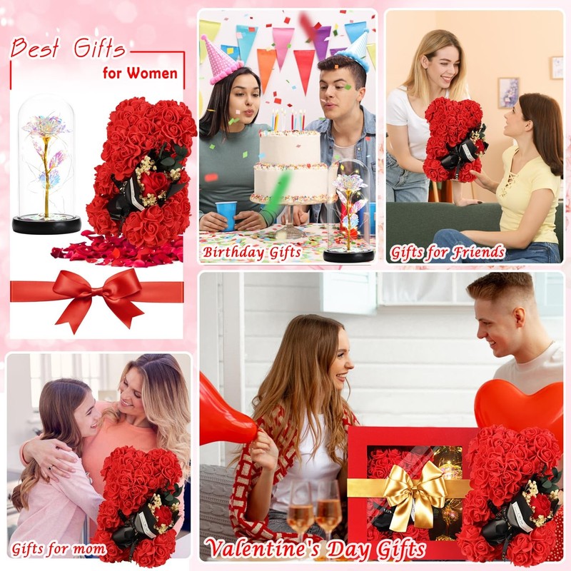 K KYMAKE Rose Bear Gifts for Her - Wife, Mom, Valentines, Mother's Day, Annivers gallery