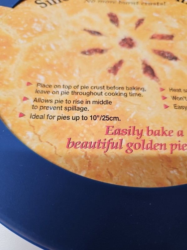 Norpro Reusable Silicone Pie Crust Shield Fits Up To 10" Prevents Burning Spills gallery