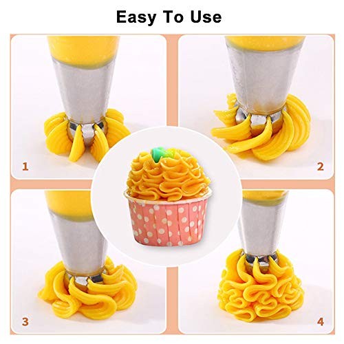 8 PCS Russian Piping Tips Set, BravOne Stainless Steel Russian Piping Ball gallery