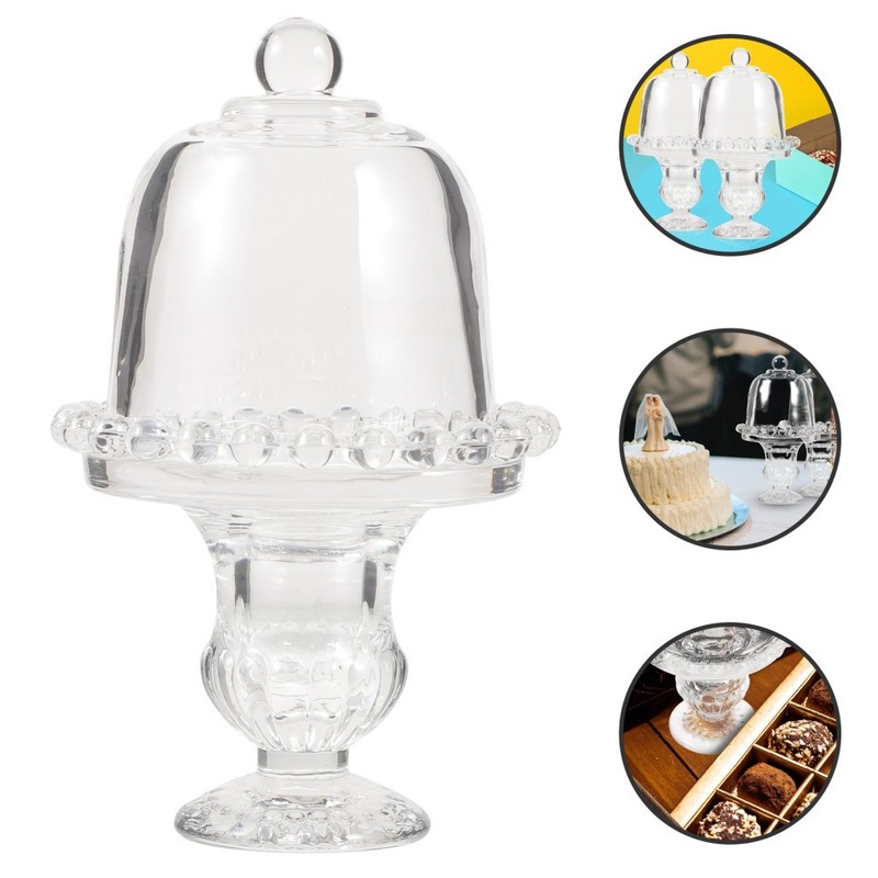 Small Covered Cake Plate Mini Plates with Dome Cupcake Display Stand gallery