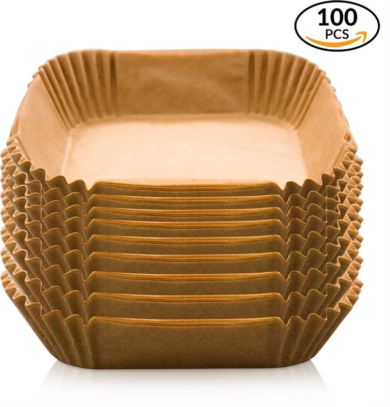 Air Fryer Liners Disposable, 100Pcs 8 Inch Airfryer Paper Liners, gallery