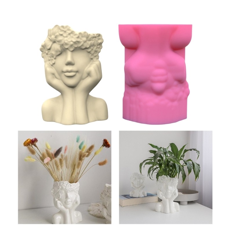 Planter Molds Artistic Human Figure Shape Flowerpot Moulds for Hand-Making Vase gallery