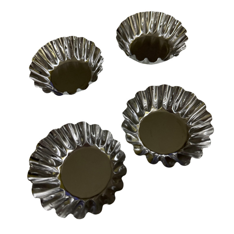 4 PCS Cake Aluminum Lined Cupcake Egg Tart Cookie Flower Mold Mould Tool Hot US gallery