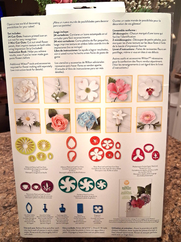 24 piece Gum Paste Flower Cut-outs Set/Instruction Booklet included by Wilton gallery