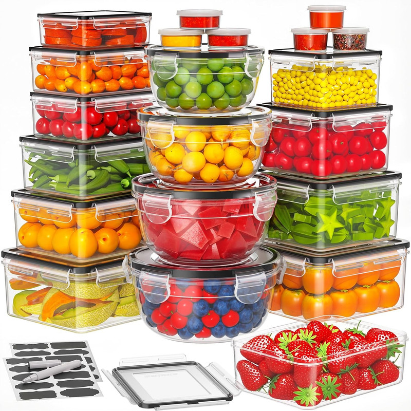 42-piece food storage container set with lids (21 containers + 21 lids), Me