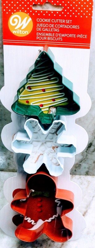 Gingerbread Man/Star/Christmas Tree Cookie Cutter Set 3 Pc Wilton Holidays