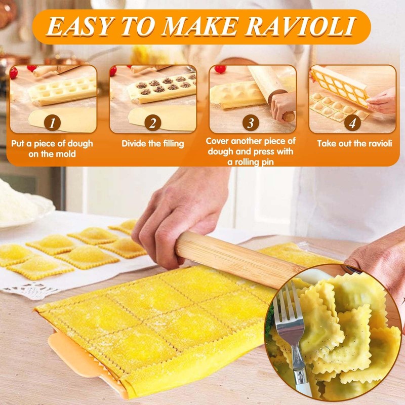 Pasta Making Tools, 10 Piece Wood Pasta Making Kit with 3 Rolling Pins, 1 Gno... gallery