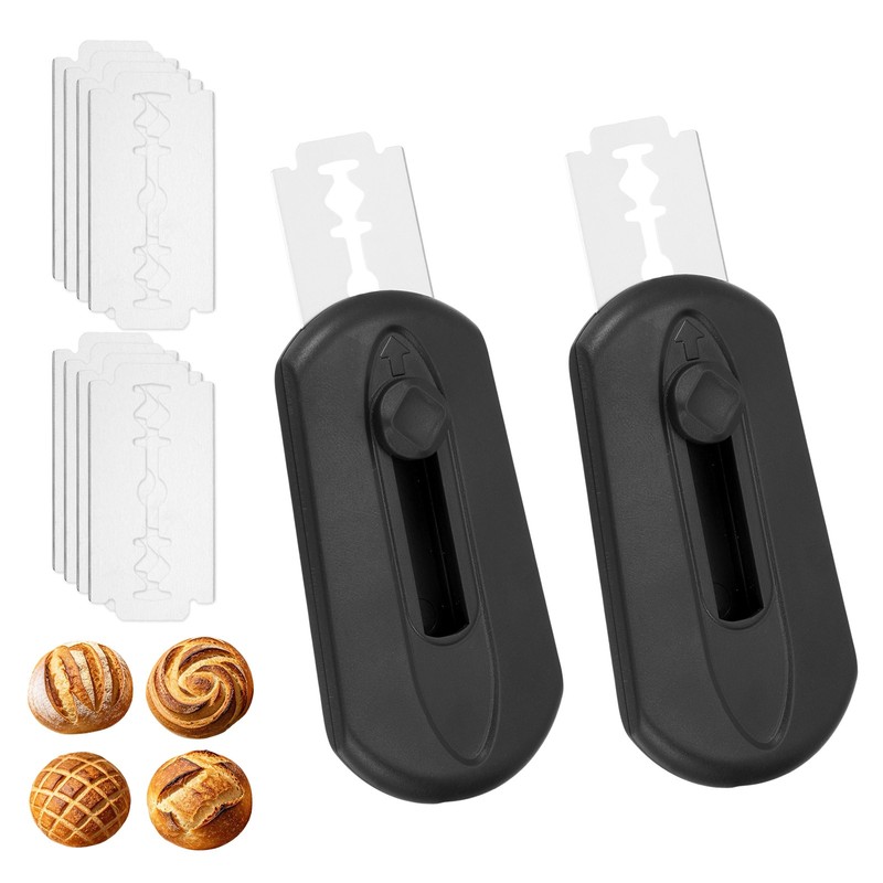2Pcs Bread Lame, Magnetic Sourdough Scoring Tool, Oval Shape/Black