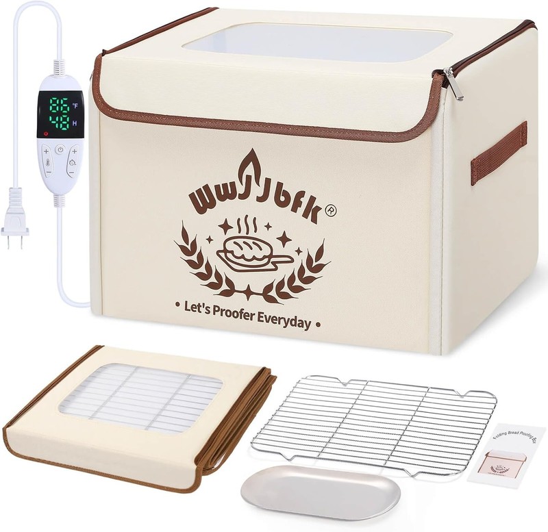 Bread Proofing Box with Temperature Control, Foldable Dough