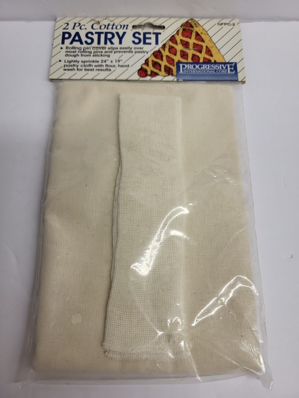 Cotton Pastry Rolling Pin Cover & Cloth 2 Piece Set ~ Progressive International