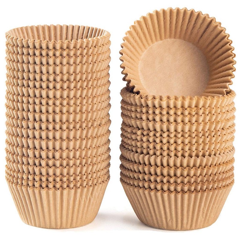 Standard Natural Cupcake Liners 500 Count No Smell Grease Proof Paper Muffin