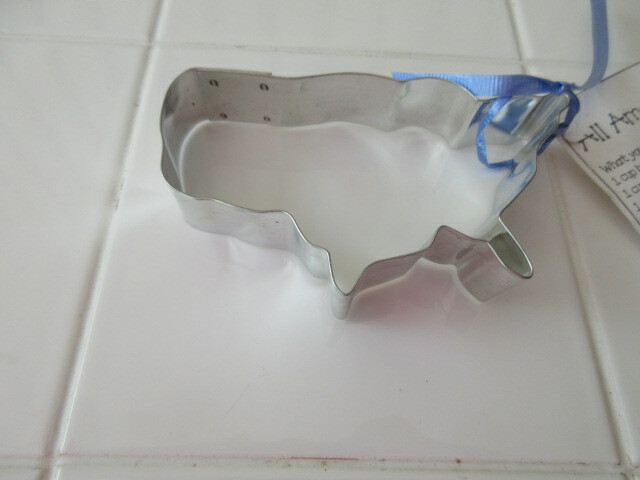 NEW Aluminum Metal United States Shape Cookie Cutter, 5”x3” gallery