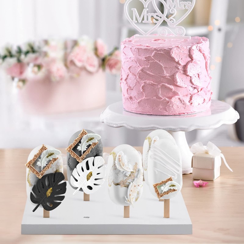 2 Pcs Wood Cakesicle Stand Display - 12 Count Cake Pop Sticks Holder Reusable... gallery