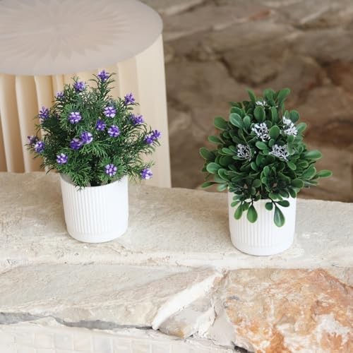 Artificial Hanging Plants Pack Fake Potted Plants for Wall Home Room Office 4 gallery