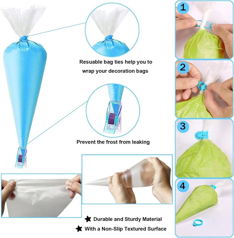 Piping Bags & Tips Set 100 12Inch Disposable Pastry Piping Bags Royal Icing gallery
