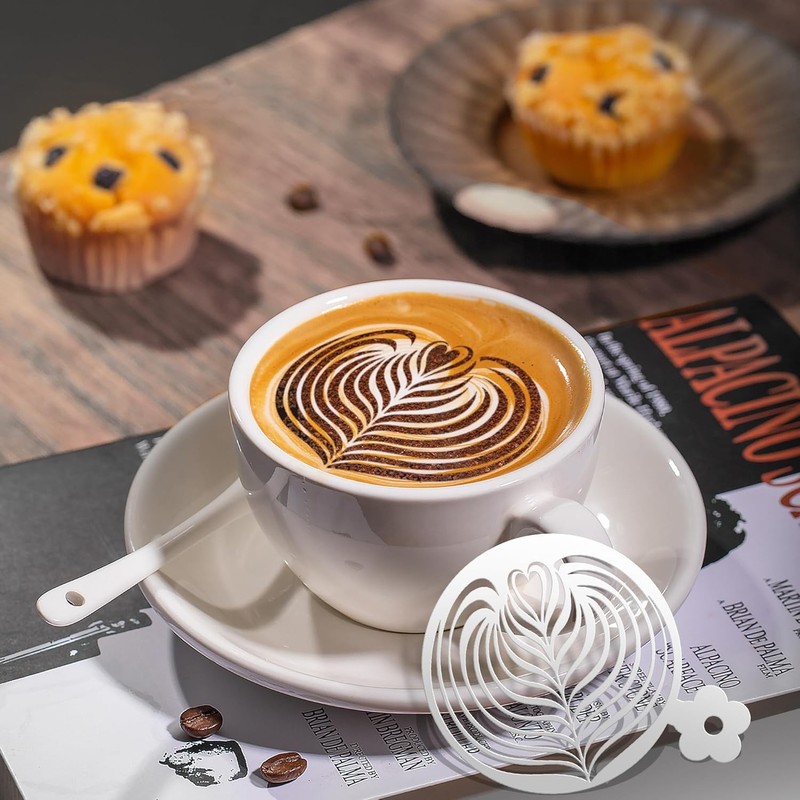 Mandala Cookie Coffee Stencils - 25 Pcs Mandala Latte Art Cookie Stencils for Co gallery