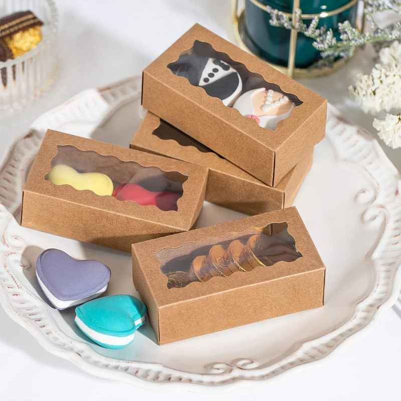 small treat boxes with window - 35pcs candy box for chocolate & bakery treats - gallery