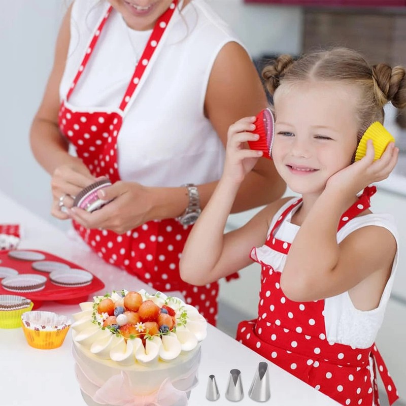 3PCS Stainless Steel Russian Piping Tips Set V Shape Cake Decorating Nozzles gallery